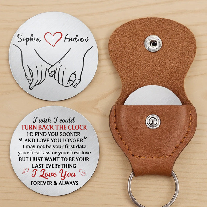 Custom Pocket Hug - Personalized Anniversary Wedding Gifts For Husband And Wife, Him And Her - Our Hearts Move As One