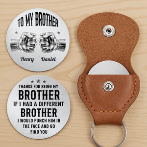 Custom Pocket Hug - Personalized Birthday Gifts For Brother - Side By Side Since Childhood
