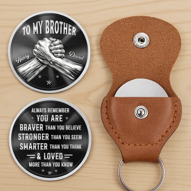 Custom Pocket Hug - Personalized Birthday Gifts For Brother - Raised Together As Brothers