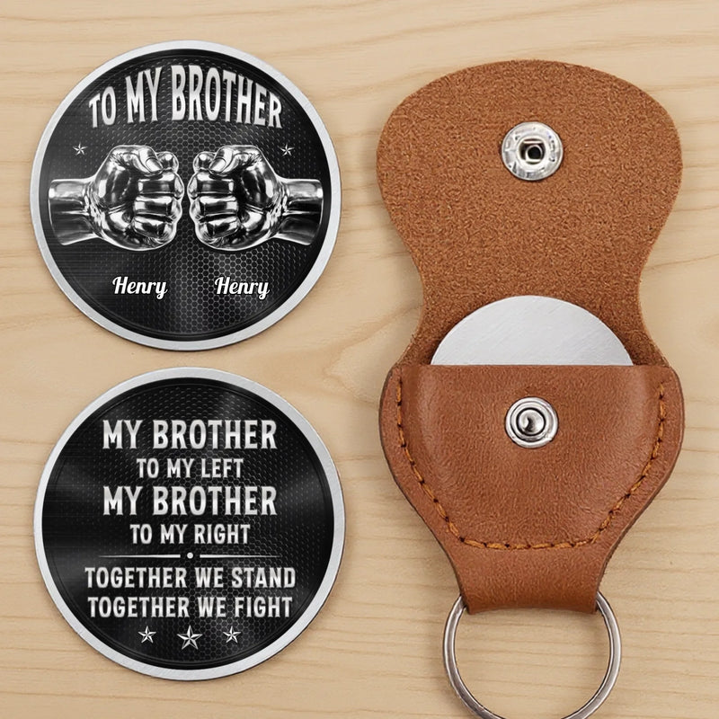 Custom Pocket Hug - Personalized Birthday Gifts For Brother - Brothers Mean Forever