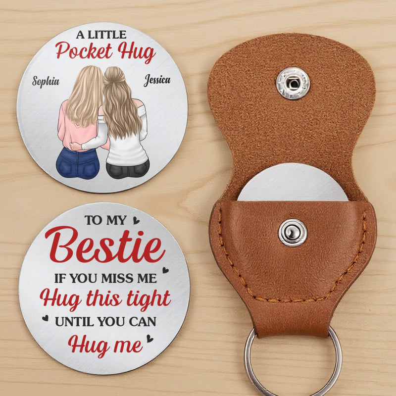 Custom Pocket Hug - Personalized Best Friend Birthday Gifts For Women, Besties, Sisters, BFF - Together We Shine Brighter