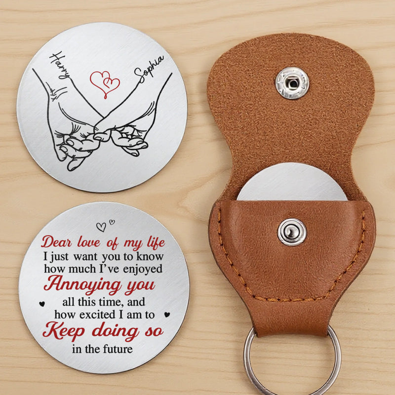 Custom Pocket Hug - Personalized Anniversary Wedding Gifts For Husband And Wife, Him And Her - Love Feels Safe With You