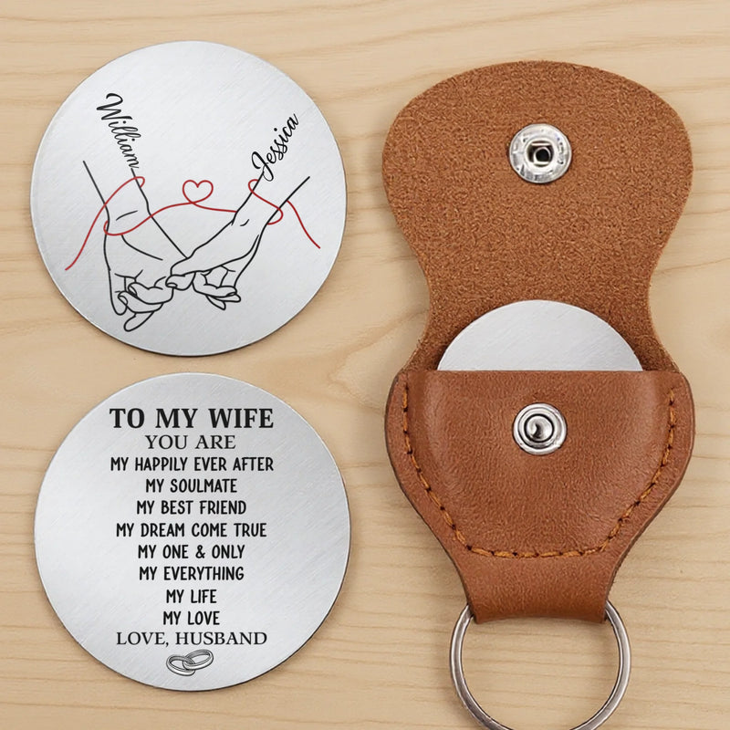 Custom Pocket Hug - Personalized Anniversary Wedding Gifts For Husband And Wife, Him And Her - Married And Blessed