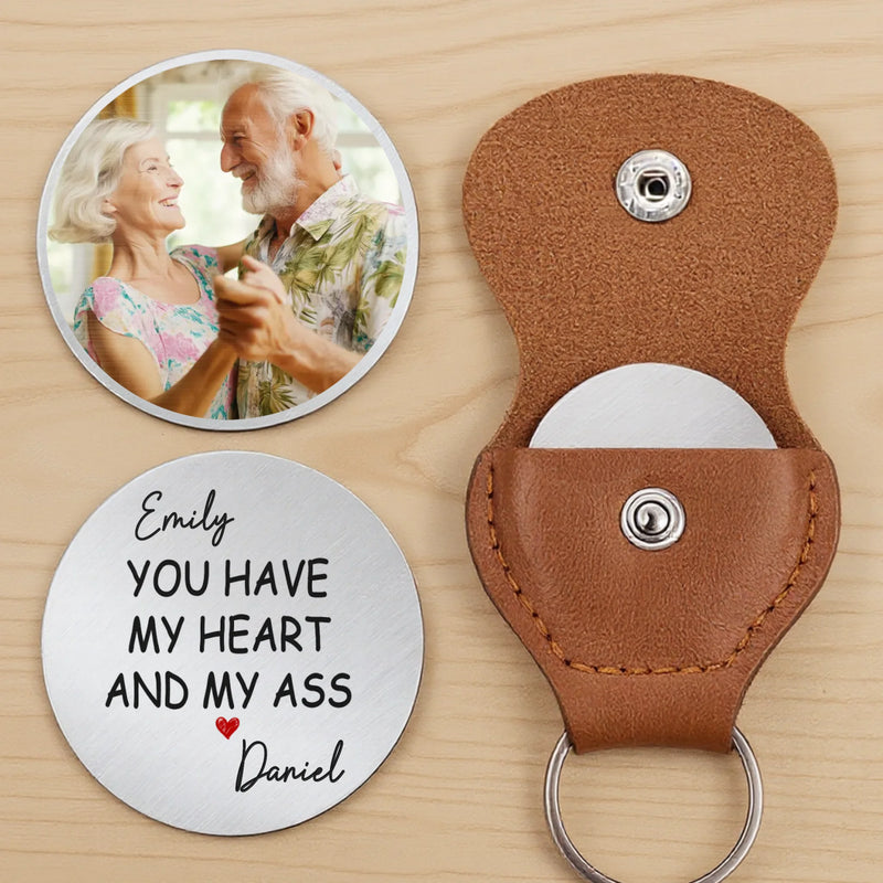 Custom Photo Pocket Hug - Personalized Anniversary Wedding Gifts For Husband And Wife, Him And Her - This Little Hug Holds All My Love