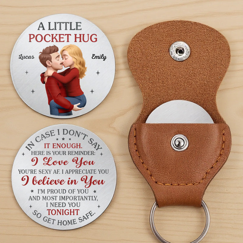 Custom Pocket Hug - Personalized Anniversary Christmas Wedding Gifts For Husband And Wife, Him And Her - A Little Hug, Always With You