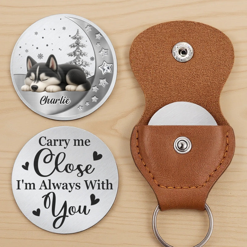 Custom Pocket Hug - Personalized Pet Christmas Memorial Sympathy Gifts For Dogs, Cats - Love Lives Beyond The Pawprints