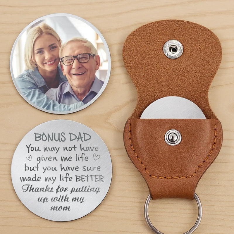 Custom Photo Family Chose You Dad - Family Personalized Custom Pocket Hug - Father's Day, Gift For Dad, Grandpa
