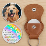 Custom Pet Photo Rainbow Bridge Memorial Gift - Personalized Pocket Hug