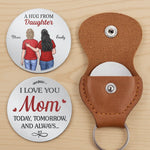 Custom Pocket Hug - Personalized Birthday Gifts For Mom, Dad - Love Fits In Here