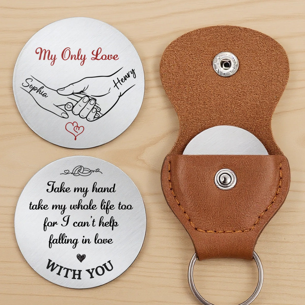 Custom Pocket Hug - Personalized Anniversary Wedding Gifts For Husband And Wife, Him And Her - Choosing You Comes Easy