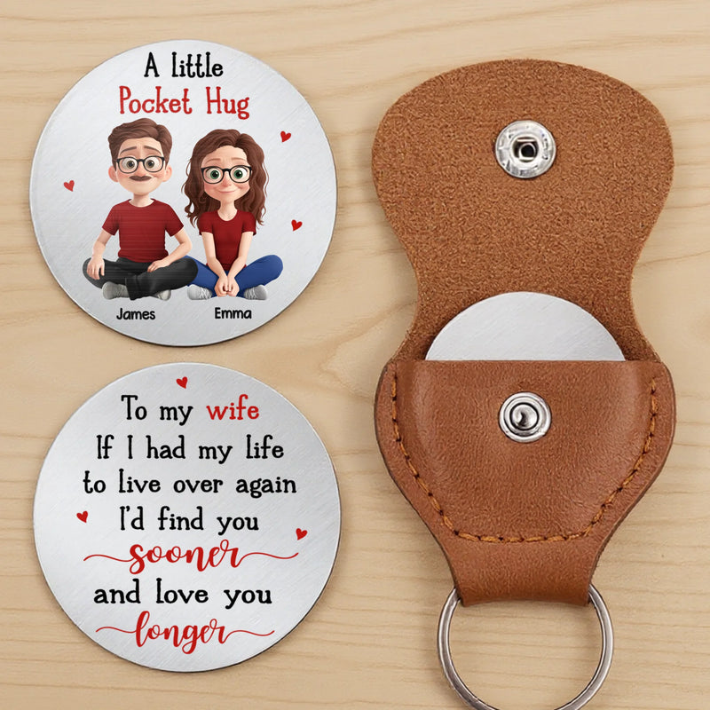 Custom Pocket Hug - Personalized Anniversary Wedding Gifts For Husband And Wife, Him And Her - Built On Trust And Laughter