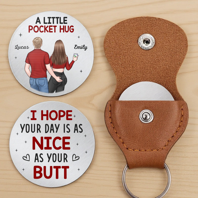 Custom Pocket Hug - Personalized Anniversary Christmas Wedding Gifts For Husband And Wife, Him And Her - A Daily Dose Of Love
