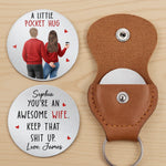 Custom Pocket Hug - Personalized Anniversary Wedding Gifts For Husband And Wife, Him And Her - Together We Keep Choosing Us