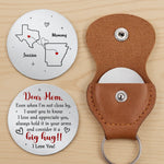 Distance Means Nothing To The Heart - Family Personalized Custom Pocket Hug - Mother's Day, Gift For Mom