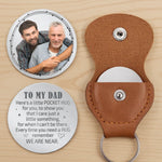 Custom Photo A Piece Of My Heart, Always By Your Side - Family Personalized Custom Pocket Hug - Father's Day, Gift For Dad, Son