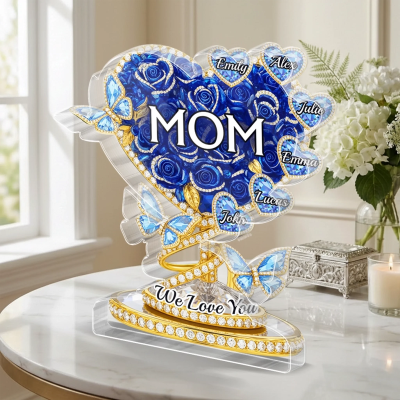 Custom Acrylic Plaque - Personalized Mother's Day Gifts For Mom, Grandma - Grandma Love Never Fades