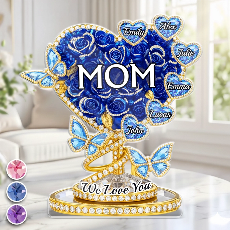 Custom Acrylic Plaque - Personalized Mother's Day Gifts For Mom, Grandma - Grandma Love Never Fades