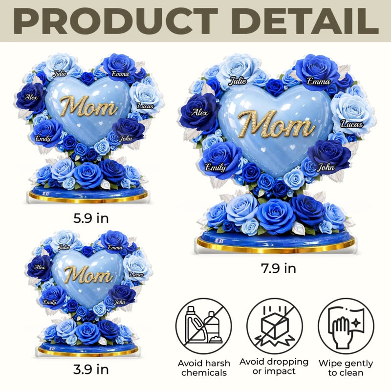 Custom Acrylic Plaque - Personalized Mother's Day Gifts For Mom, Grandma - Mom Love Always Protects
