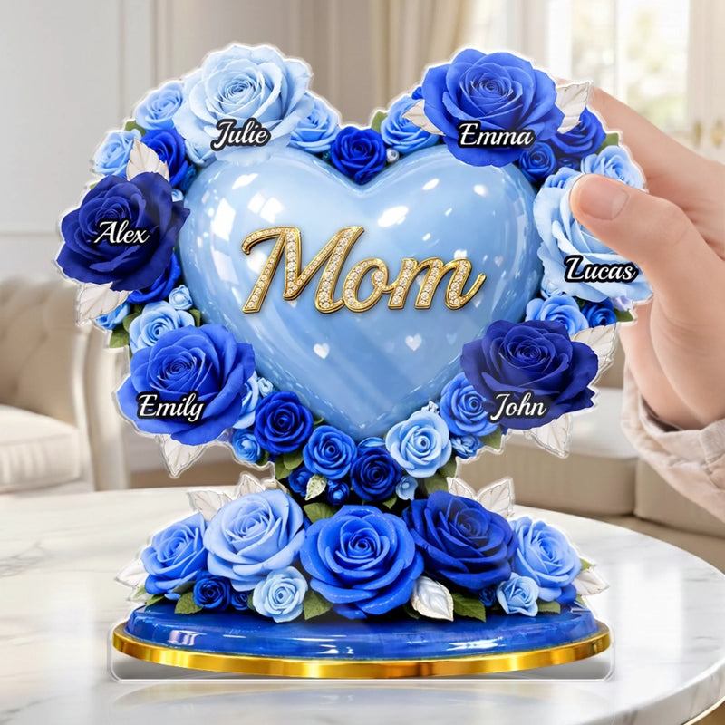 Custom Acrylic Plaque - Personalized Mother's Day Gifts For Mom, Grandma - Mom Love Always Protects