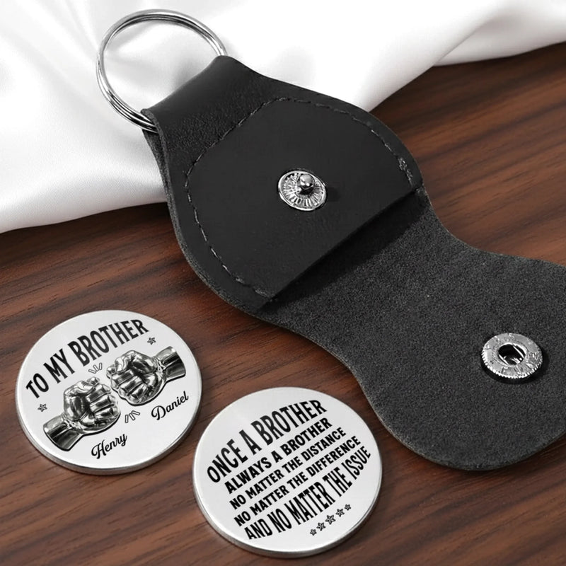 Custom Pocket Hug - Personalized Birthday Gifts For Brothers - Always Here For You