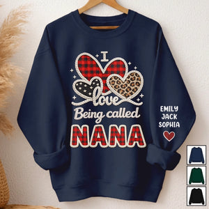 Custom Unisex Sweater, Hoodie With Design On Sleeve - Personalized Mother's Day Gifts For Mom, Grandma - Simply Loved