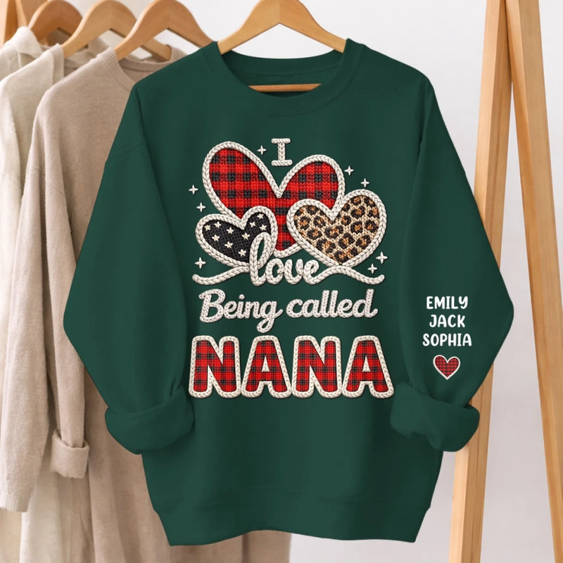 Custom Unisex Sweater, Hoodie With Design On Sleeve - Personalized Mother's Day Gifts For Mom, Grandma - Simply Loved