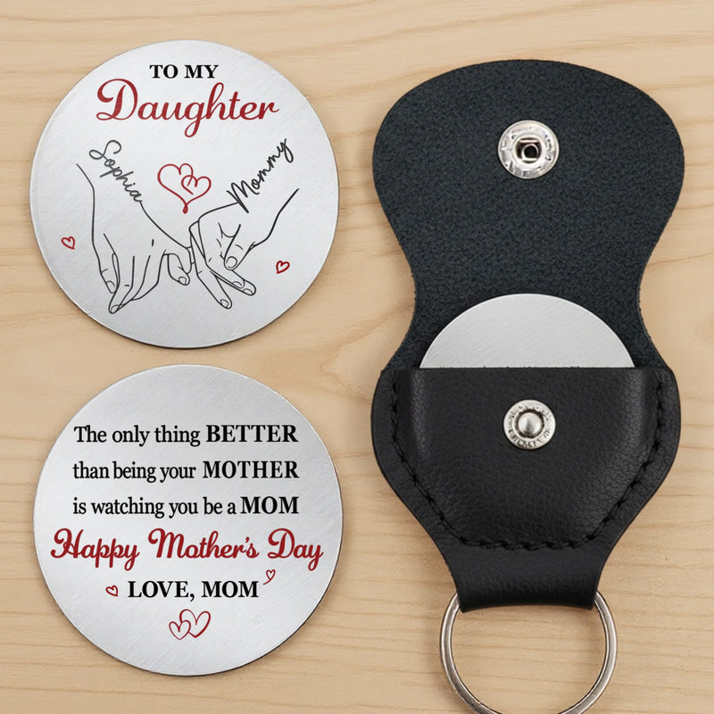 Custom Pocket Hug - Personalized Mother's Day Birthday Gifts For Mom, Daughter - Sending You A Hug