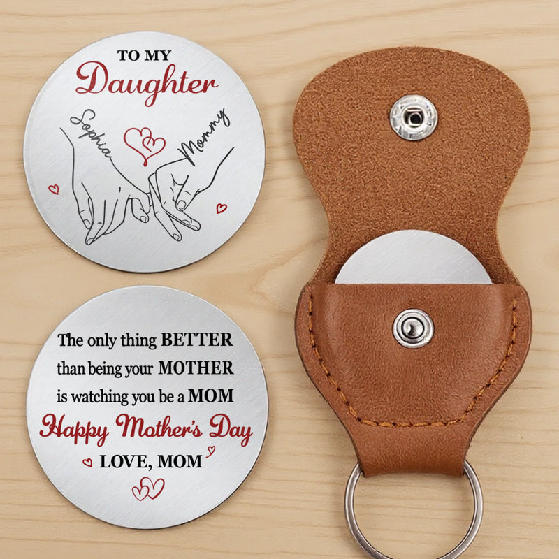 Custom Pocket Hug - Personalized Mother's Day Birthday Gifts For Mom, Daughter - Sending You A Hug