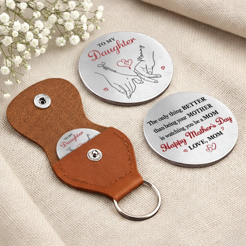 Custom Pocket Hug - Personalized Mother's Day Birthday Gifts For Mom, Daughter - Sending You A Hug