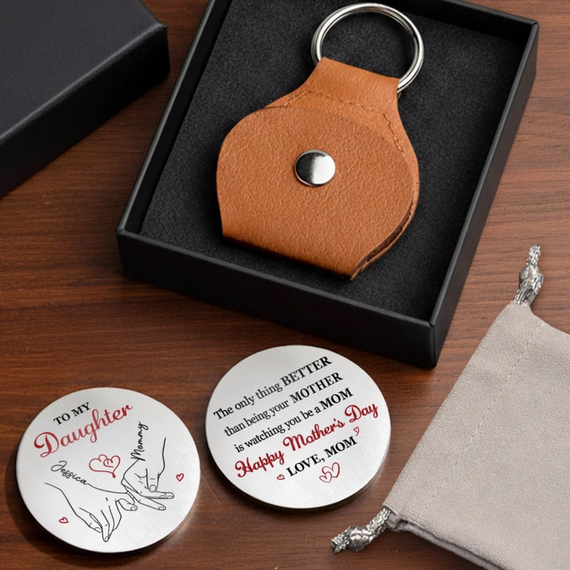 Custom Pocket Hug - Personalized Mother's Day Birthday Gifts For Mom, Daughter - Sending You A Hug