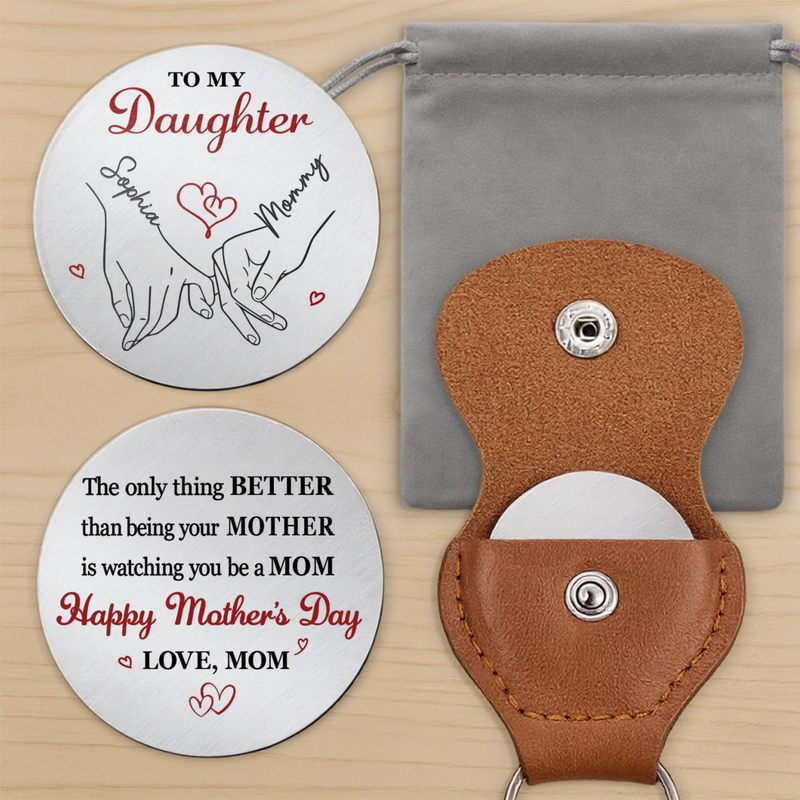 Custom Pocket Hug - Personalized Mother's Day Birthday Gifts For Mom, Daughter - Sending You A Hug
