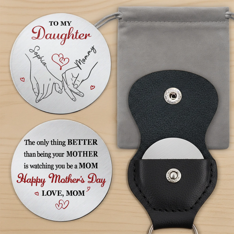 Custom Pocket Hug - Personalized Mother's Day Birthday Gifts For Mom, Daughter - Sending You A Hug