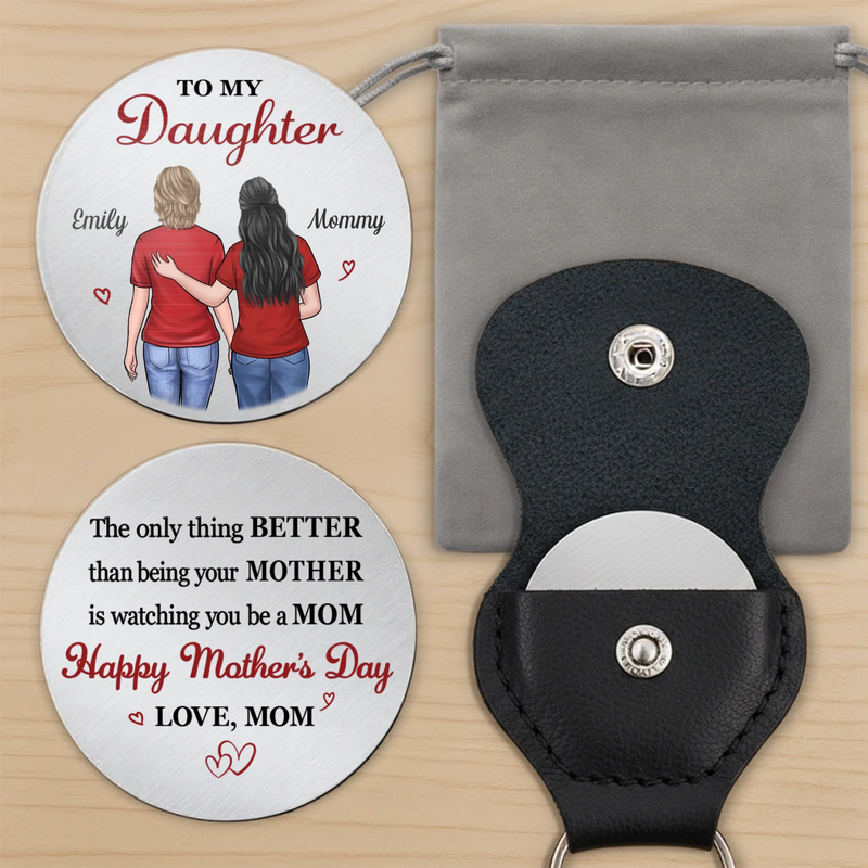 Custom Pocket Hug - Personalized Mother's Day Birthday Gifts For Mom, Daughter - Always Your Little One