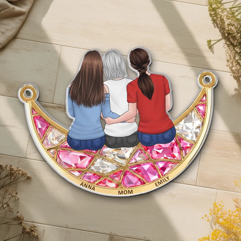 Custom Window Hanging Suncatcher Ornament - Personalized Mother's Day Birthday Gifts For Mom, Grandma - Together Feels Like Home