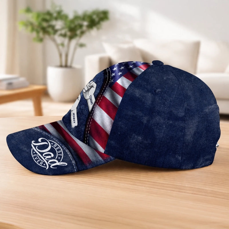 Custom Hat, All Over Print Classic Cap - Personalized Birthday Gifts For Dad, Grandpa - Grandpa Wisdom Lives On