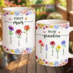 Custom Mug - Personalized Mother's Day Birthday Gifts For Mom, Grandma - A Lifetime Of Love In Bloom