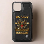 Custom Leather Flip Wallet Phone Case -  Personalized America 250th Anniversary Gifts For Women, Men - United We Stand