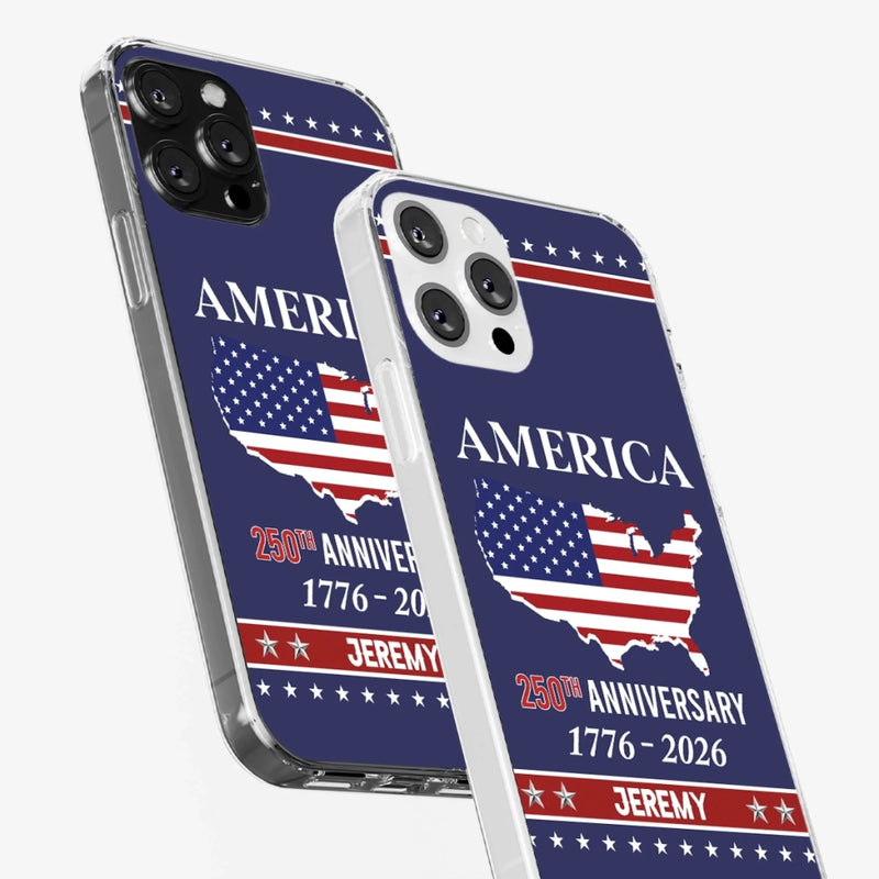 Custom Clear Phone Case - Personalized America 250th Anniversary Gifts For Women, Men - Liberty And Justice For All