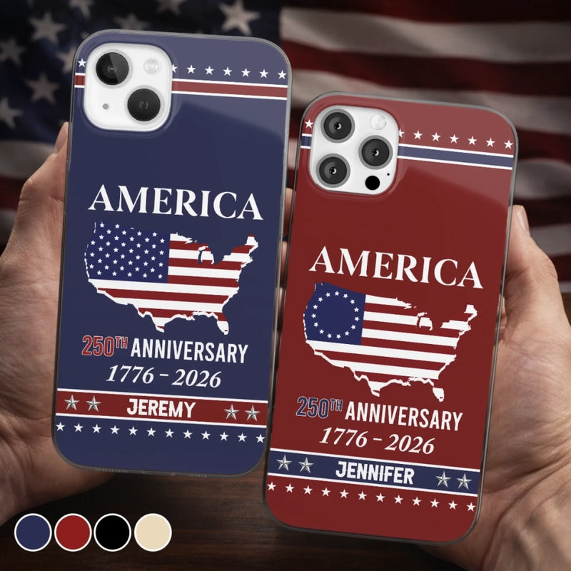 Custom Clear Phone Case - Personalized America 250th Anniversary Gifts For Women, Men - Liberty And Justice For All