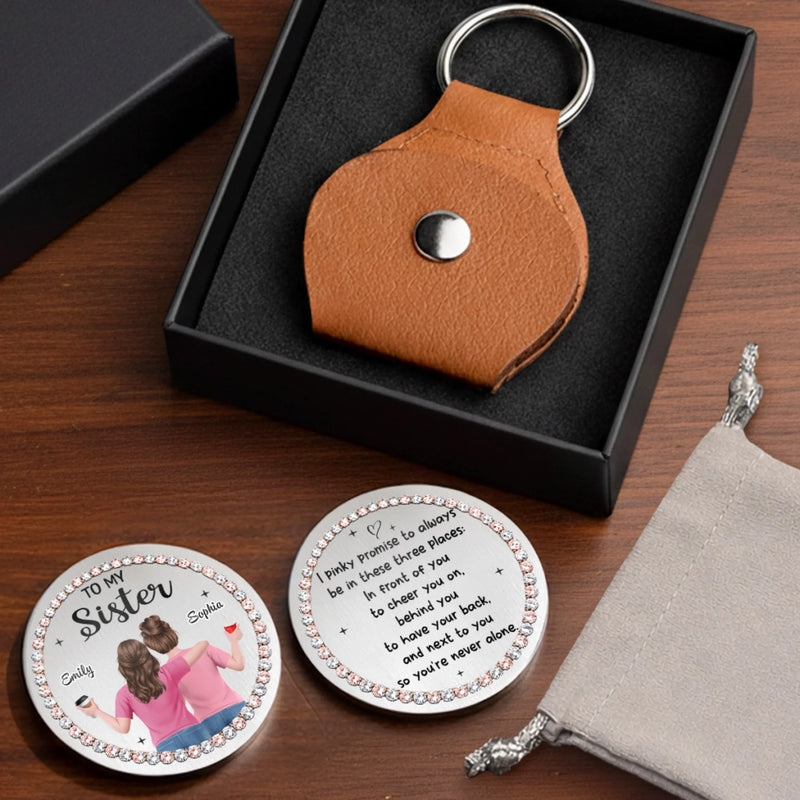 Custom Pocket Hug - Personalized Best Friend Birthday Gifts For Women, Besties, Sisters, BFF - My Bestie My Person
