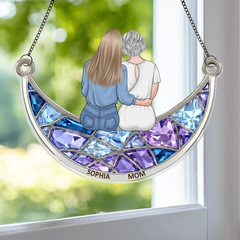 Custom Window Hanging Suncatcher Ornament - Personalized Mother's Day Birthday Gifts For Mom, Grandma - Together Feels Like Home