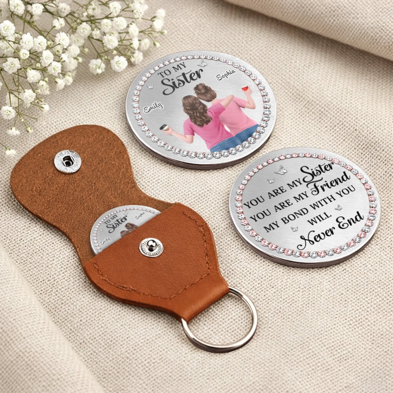 Custom Pocket Hug - Personalized Best Friend Birthday Gifts For Women, Besties, Sisters, BFF - Besties Through Everything