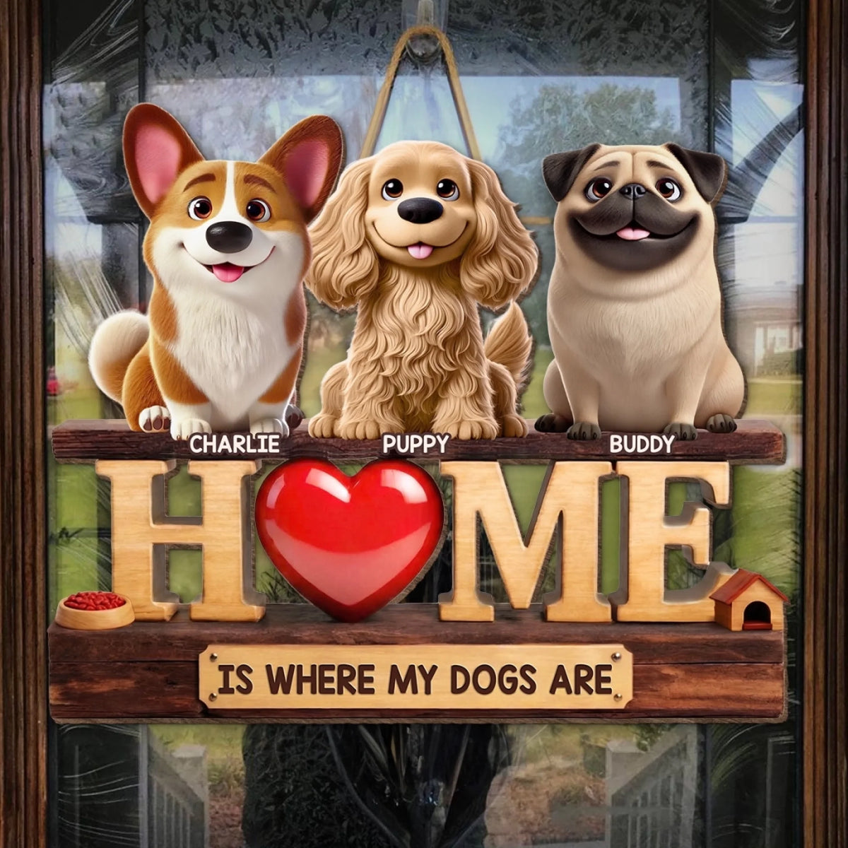 Custom Wood Sign - Personalized Birthday Gifts For Dog Lovers, Dog Dad And Mom - Welcome To Dog Life