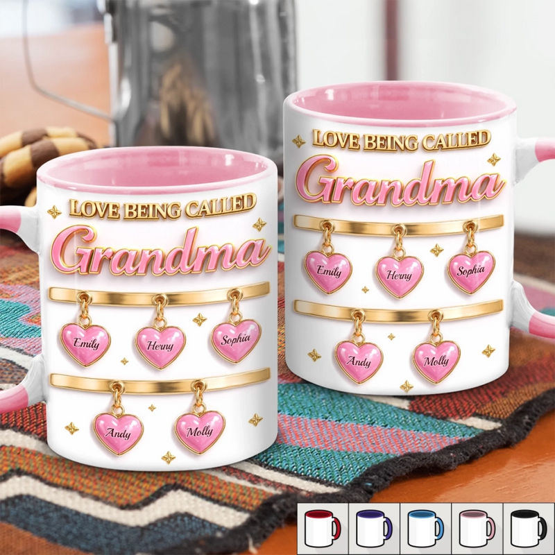 Custom 3D Inflated Effect Printed Accent Mug - Personalized Mother's Day Gifts For Mom, Grandma - Grandma And Mom Always