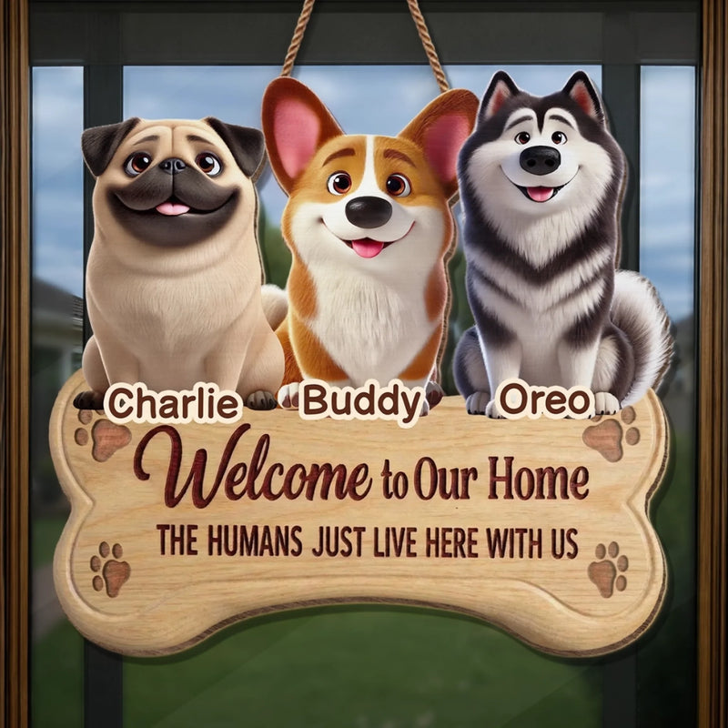 Custom Wood Sign - Personalized Birthday Gifts For Dog Lovers, Dog Dad And Mom - Home Of Happy Tails