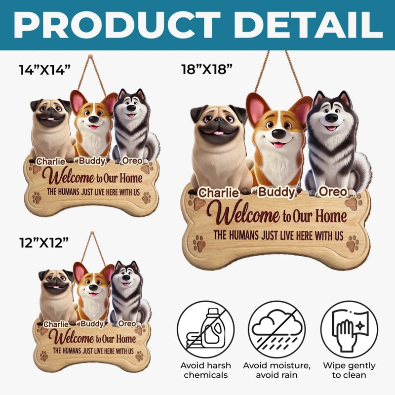 Custom Wood Sign - Personalized Birthday Gifts For Dog Lovers, Dog Dad And Mom - Home Of Happy Tails