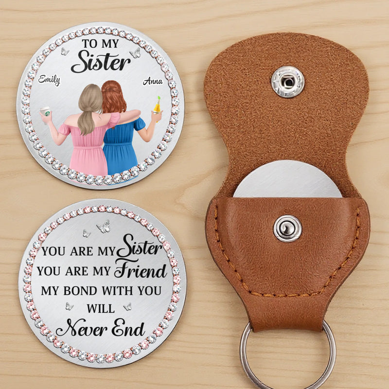 Custom Pocket Hug - Personalized Best Friend Birthday Gifts For Women, Besties, Sisters, BFF - Besties Through Everything