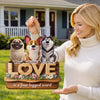Custom Wood Sign - Personalized Birthday Gifts For Dog Cat Lovers, Dog Dad And Mom, Cat Owners - Happiness Comes Furry