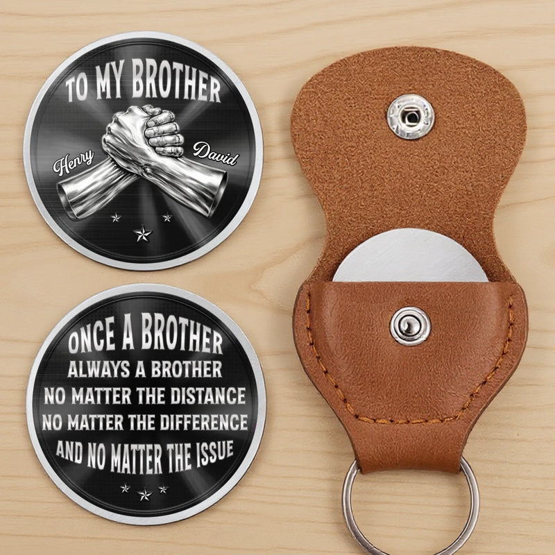 Custom Pocket Hug - Personalized Birthday Gifts For Brother - Brothers Make Life Braver