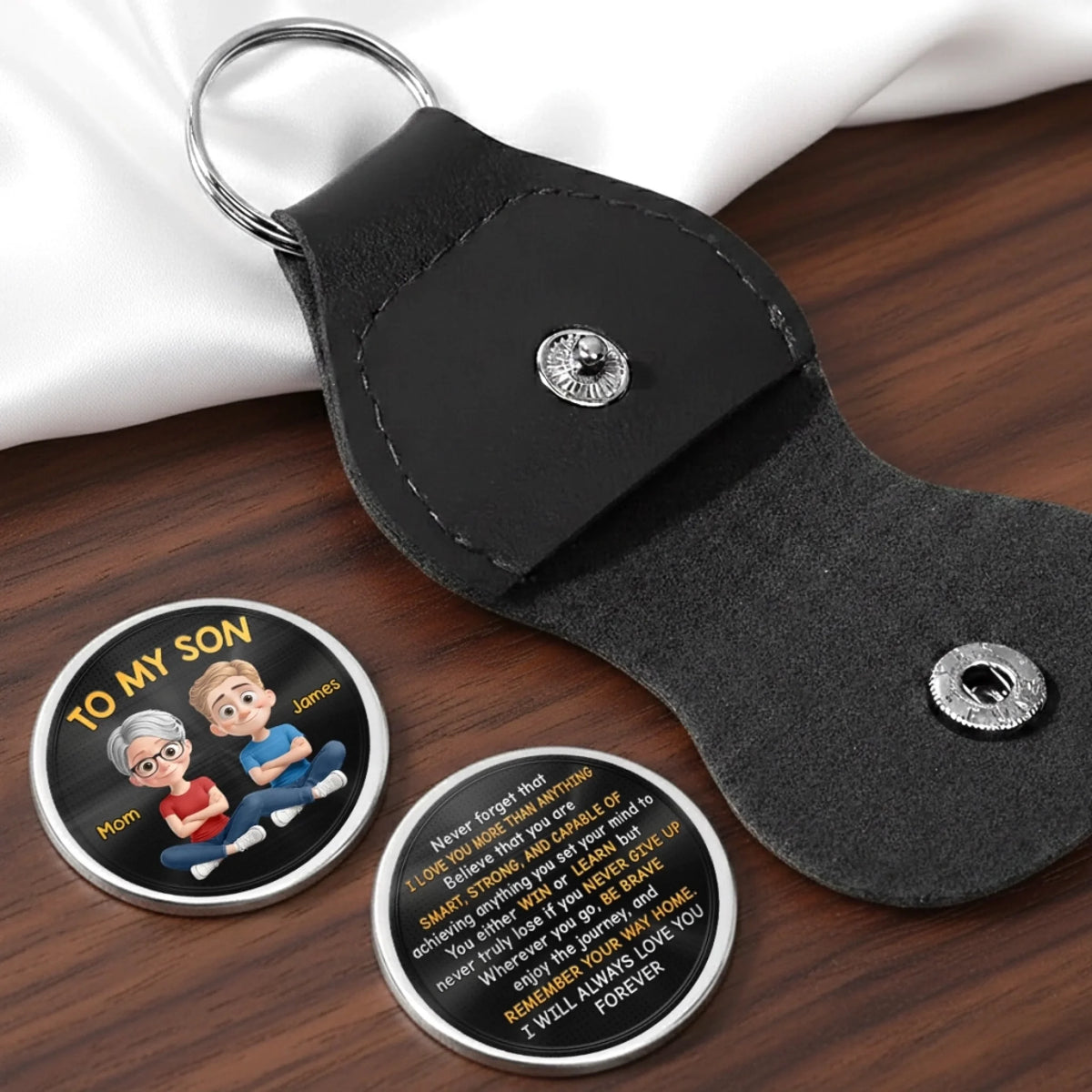 Custom Pocket Hug - Personalized Birthday Gifts For Mom, Son - Forever Your Little Boy